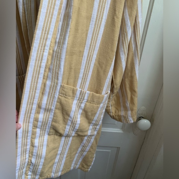 NWT Eileen Fisher Striped Organic Cotton Doubleweave Kimono Size Small/Medium - Picture 10 of 10